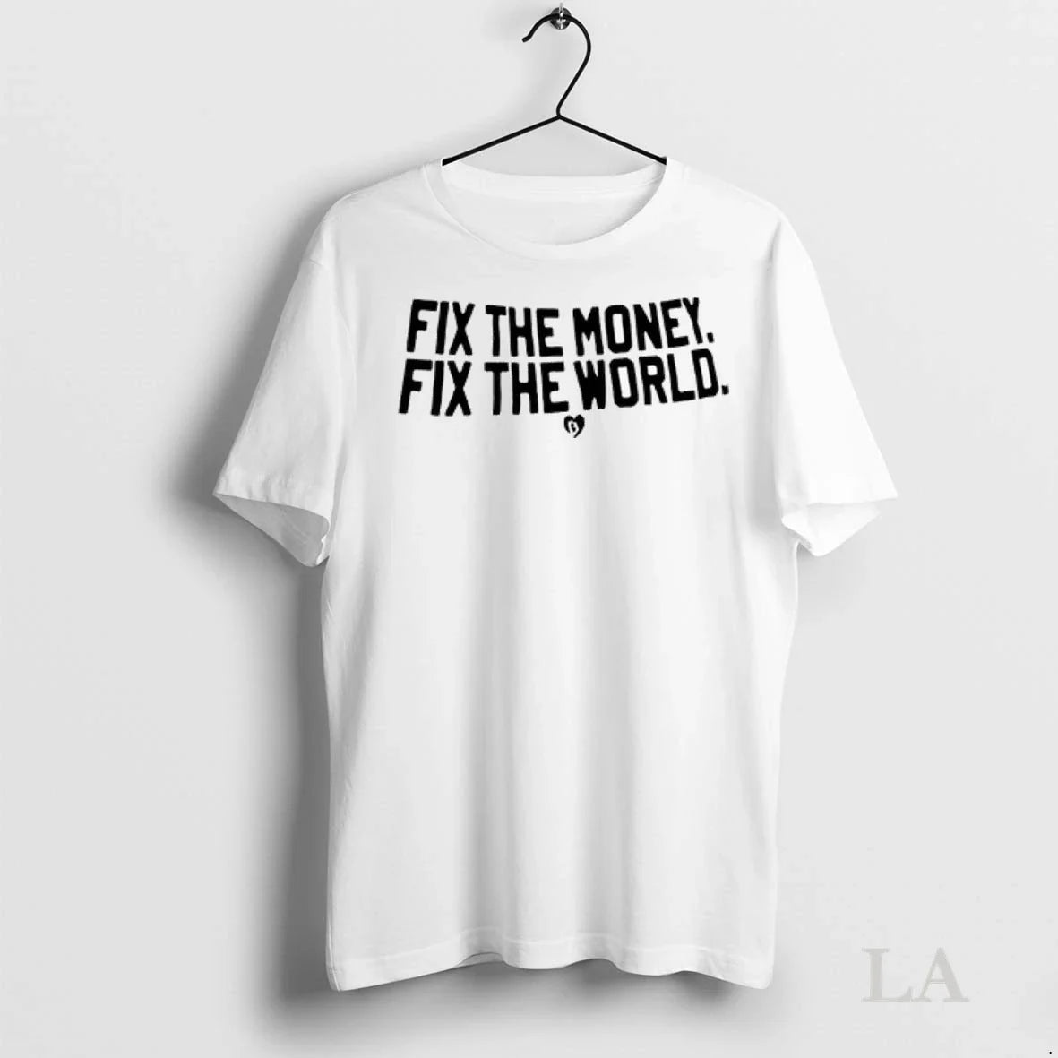 Original Fix The Money Fix The World Heart Sticker Ladies