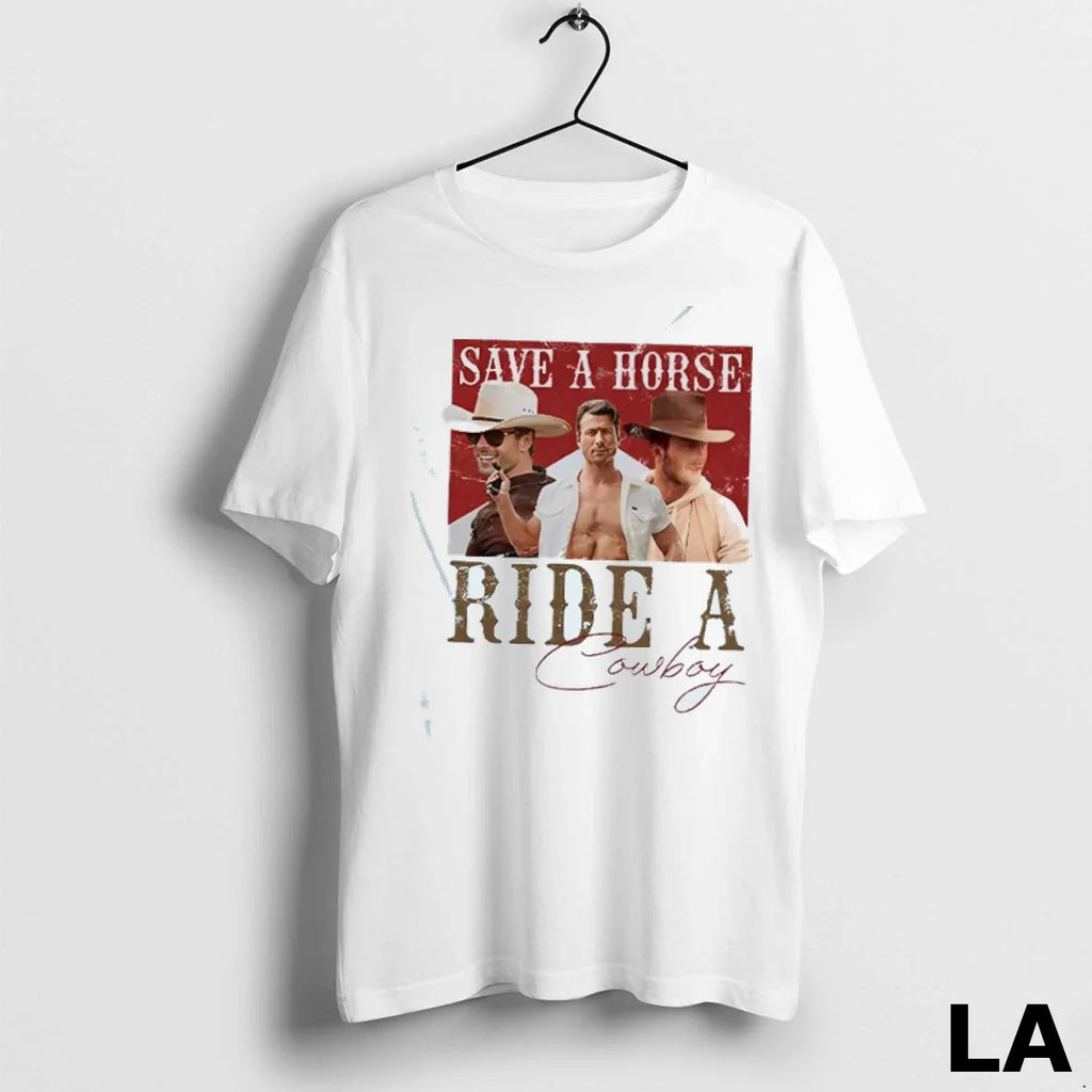 Original Glen Powell Save A Horse Ride A Cowboy Marlboro Parody