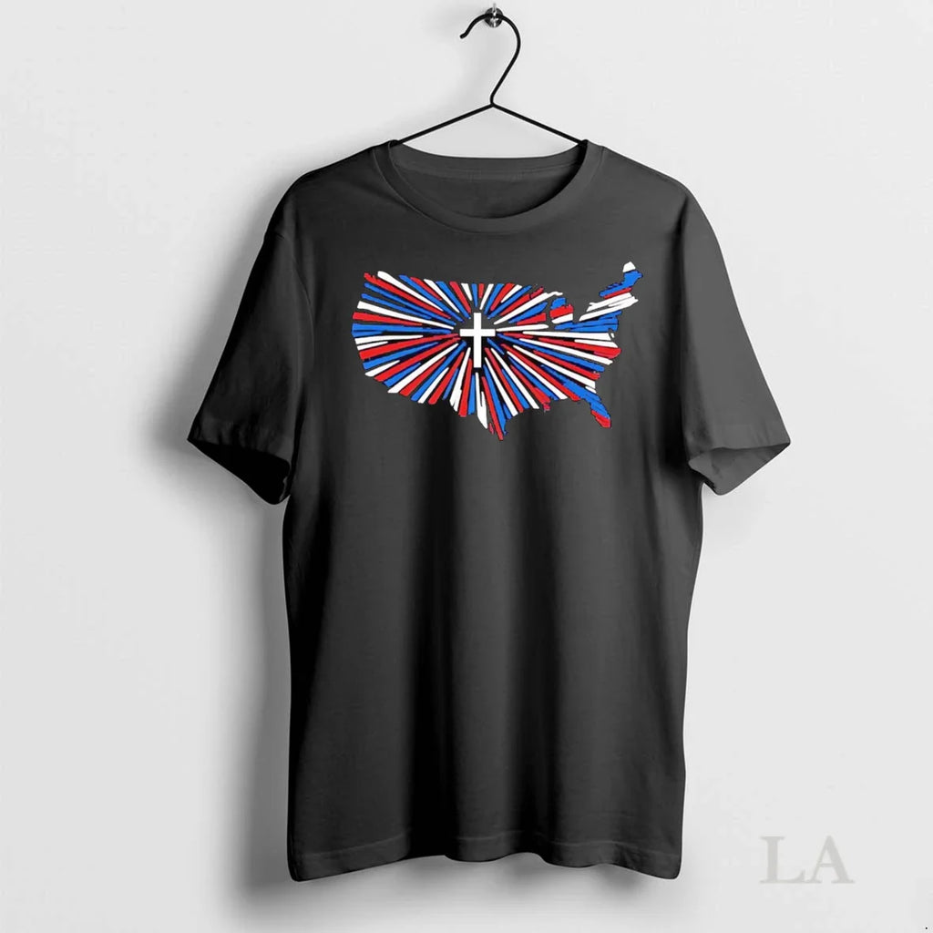 Original Godly America Jesus Crosses Us Flag