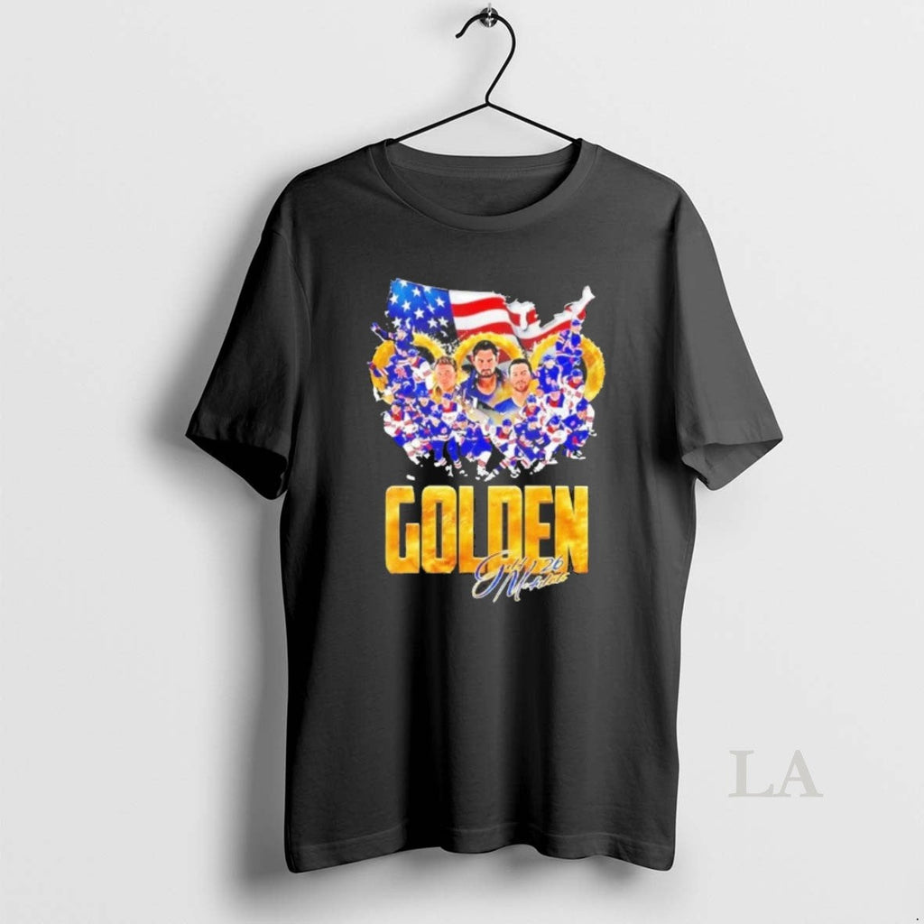 Original Golden Gold 26 Medalists Usa Mens Olympic Hockey Gold Champions Logo