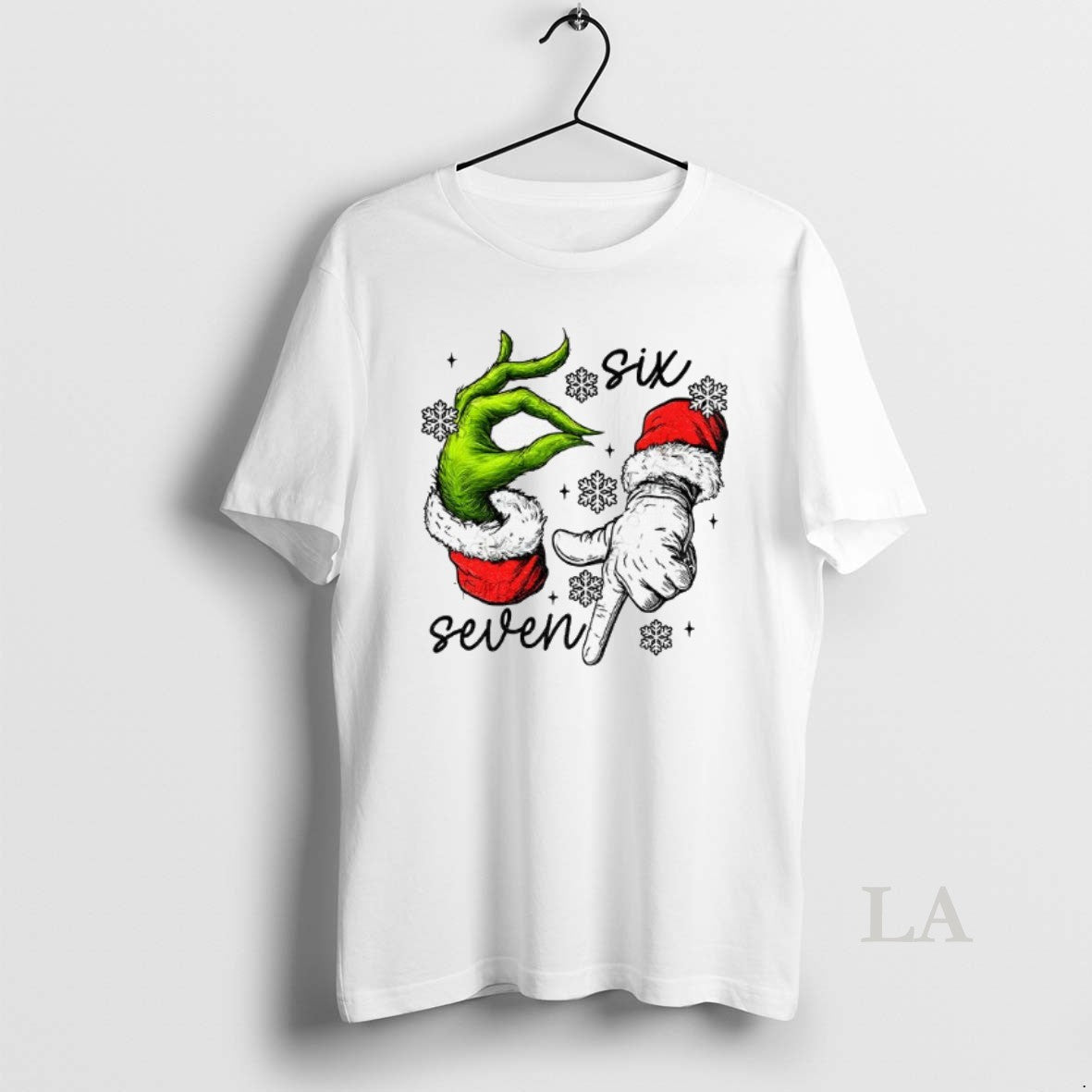 Original Grinch Santa Hand Six Seven 6 7 Viral Meme Christmas