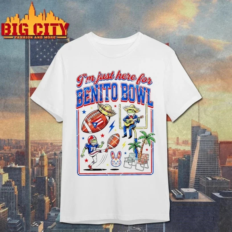 Original I’m Just Here for Benito Bowl Tropical Football T-Shirt