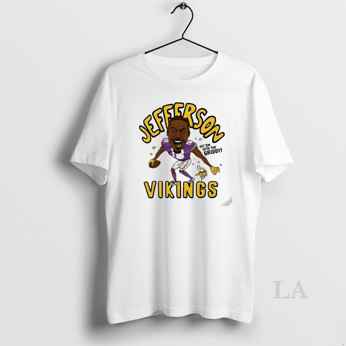 Original Justin Jefferson Minnesota Vikings Football Caricature Player Graphic Signature