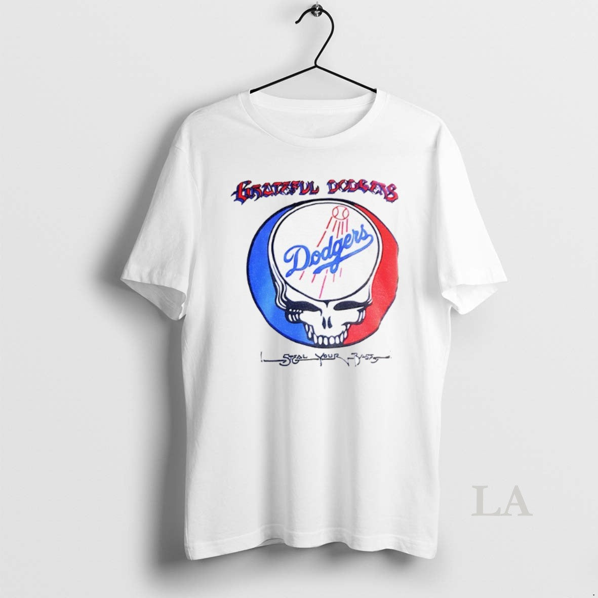 Original Los Angeles Dodgers Grateful Dead Skull Greateful Dodgers Steal Your Base