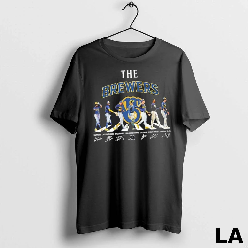 Original Milwaukee Brewers Christian Yelich And Players Abbey Road Signatures