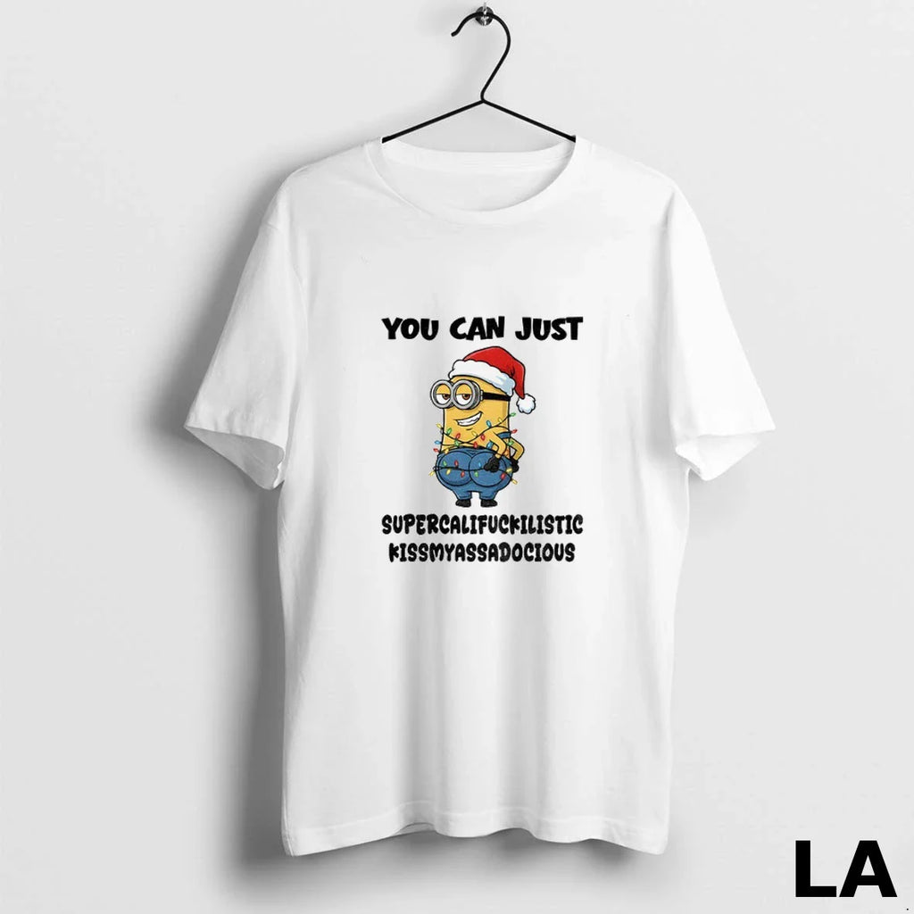 Original Minion Santa Hat You Can Just Supercalifuckilistic Fissmyassadocious Christmas