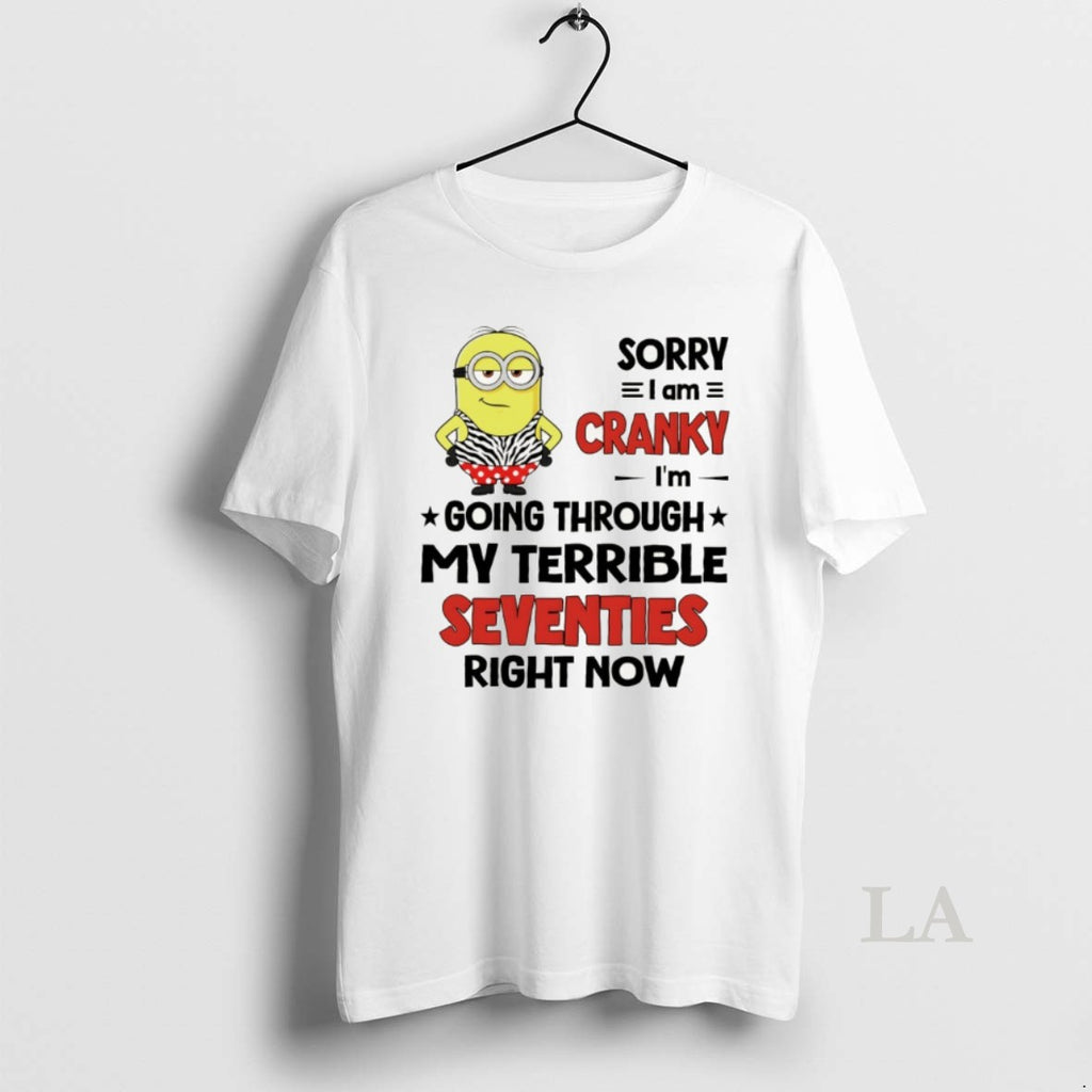 Original Minion Sorry I Am Cranky Im Going Through My Terrible Seventies Right Now