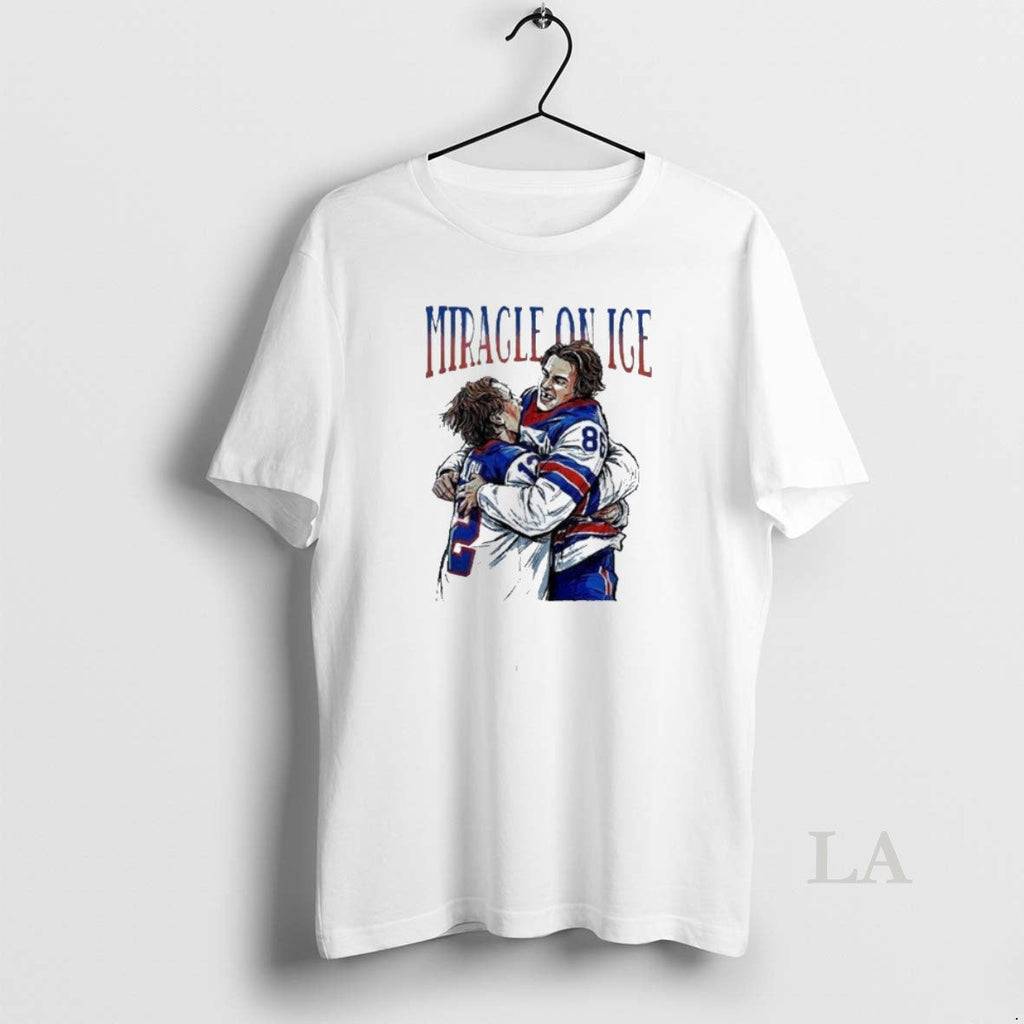 Original Miracle On Ice Jack Hughes Hug Quinn Hughes Usa Olympic Gold Medal Hockey