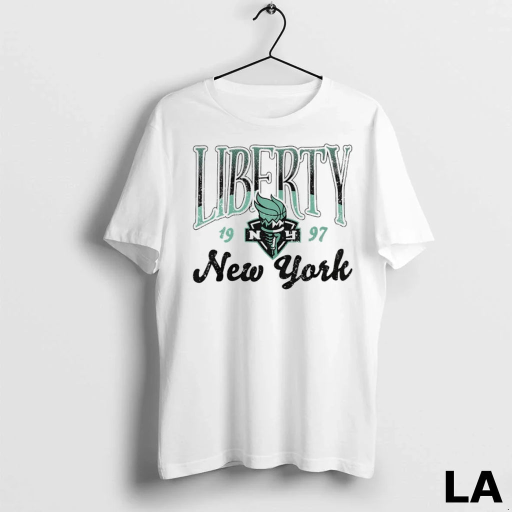 Original New York Liberty Wnba 1997 Oatmeal Sky High Fleece