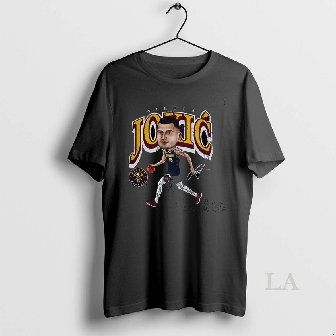 Original Nikola Jokic Denver Nuggets Baseball Cartoon Signature
