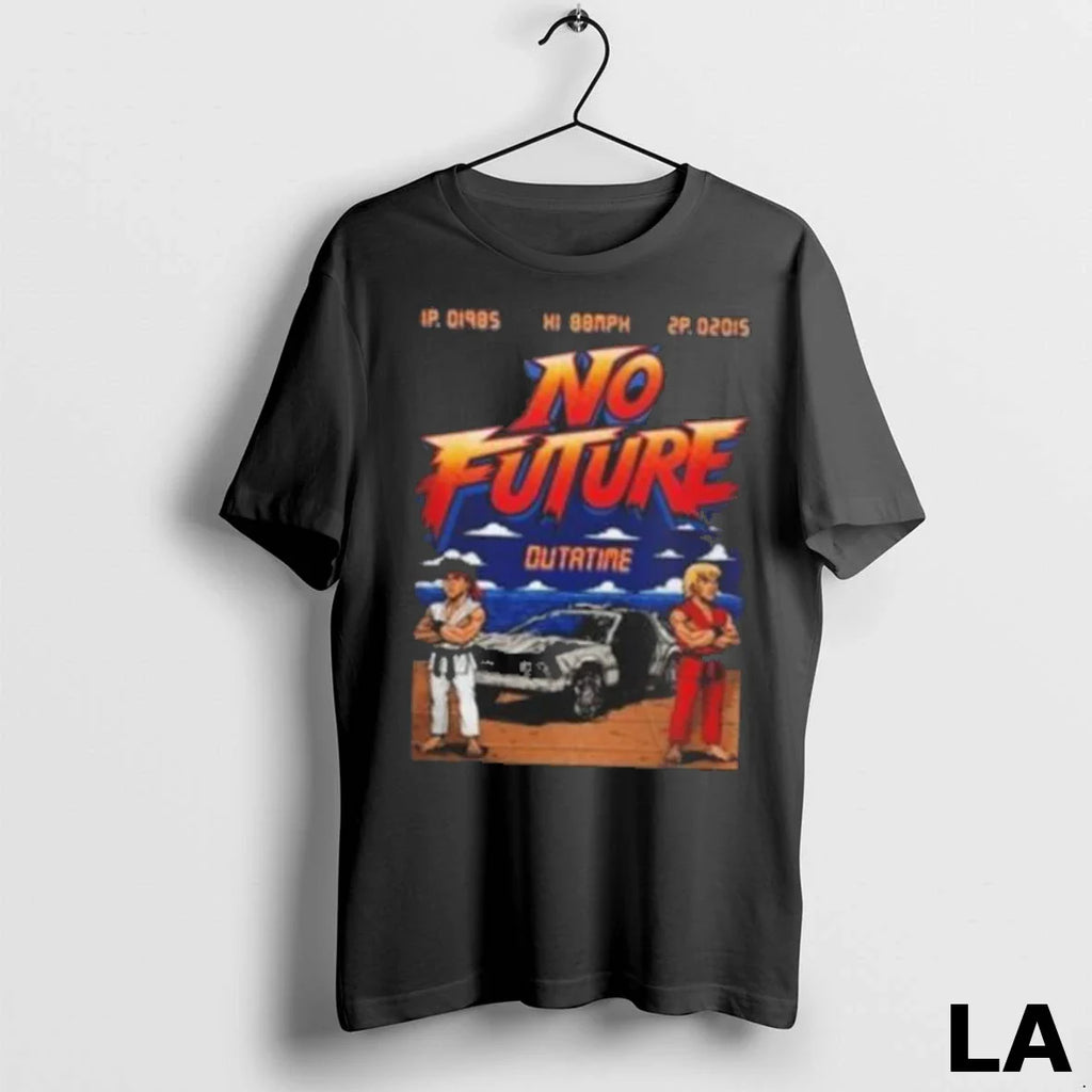 Original No Future Outatime Retro 80s Arcade Back To The Future Style