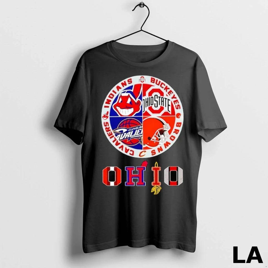 Original Ohio Sports Team Indians Buckeyes Browns And Cavaliers Circle Logo