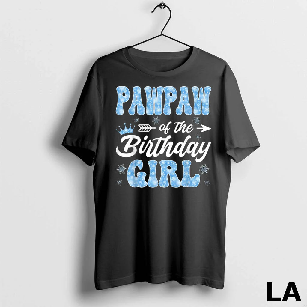 Original Pawpaw Of The Birthday Girl Snowflakes Winter Christmas