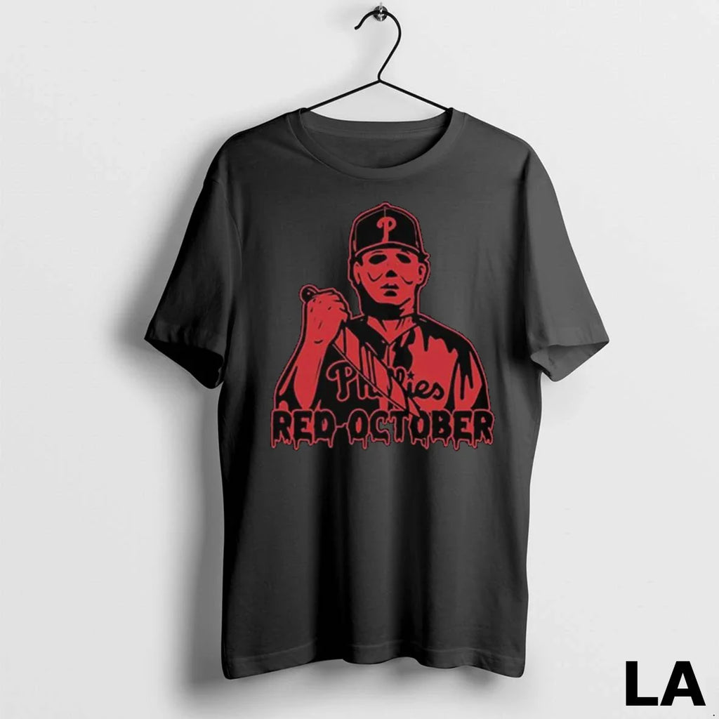 Original Phillies Michael Myers Red October Long Sleve