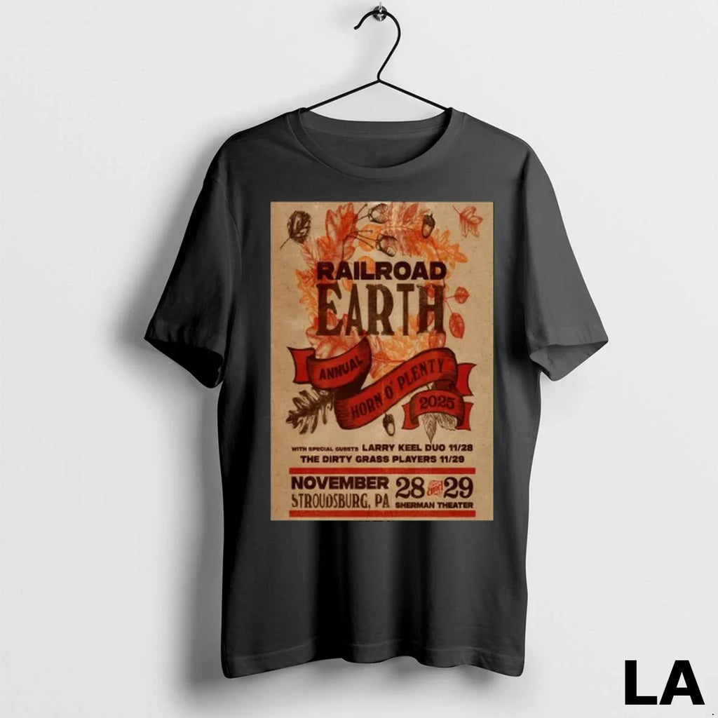 Original Railroad Earth Sherman Theater In Stroudsburg Pa November 28 29 2025 Long Sleve