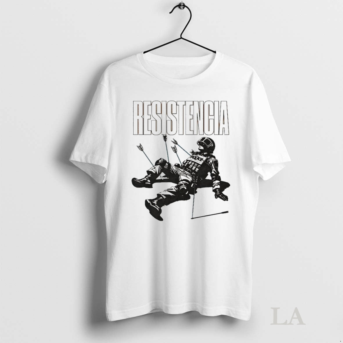 Original Resistencia Fallen Riot Police With Arrows Protest Art