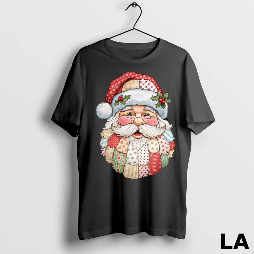 Original Santa Claus Face Patchwork Folk Art Christmas Xmas