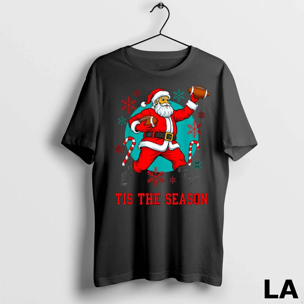 Original Santa Playing American Football Ugly Christmas