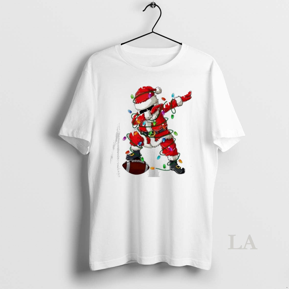 Original Santa Dabbing Football Christmas Lights
