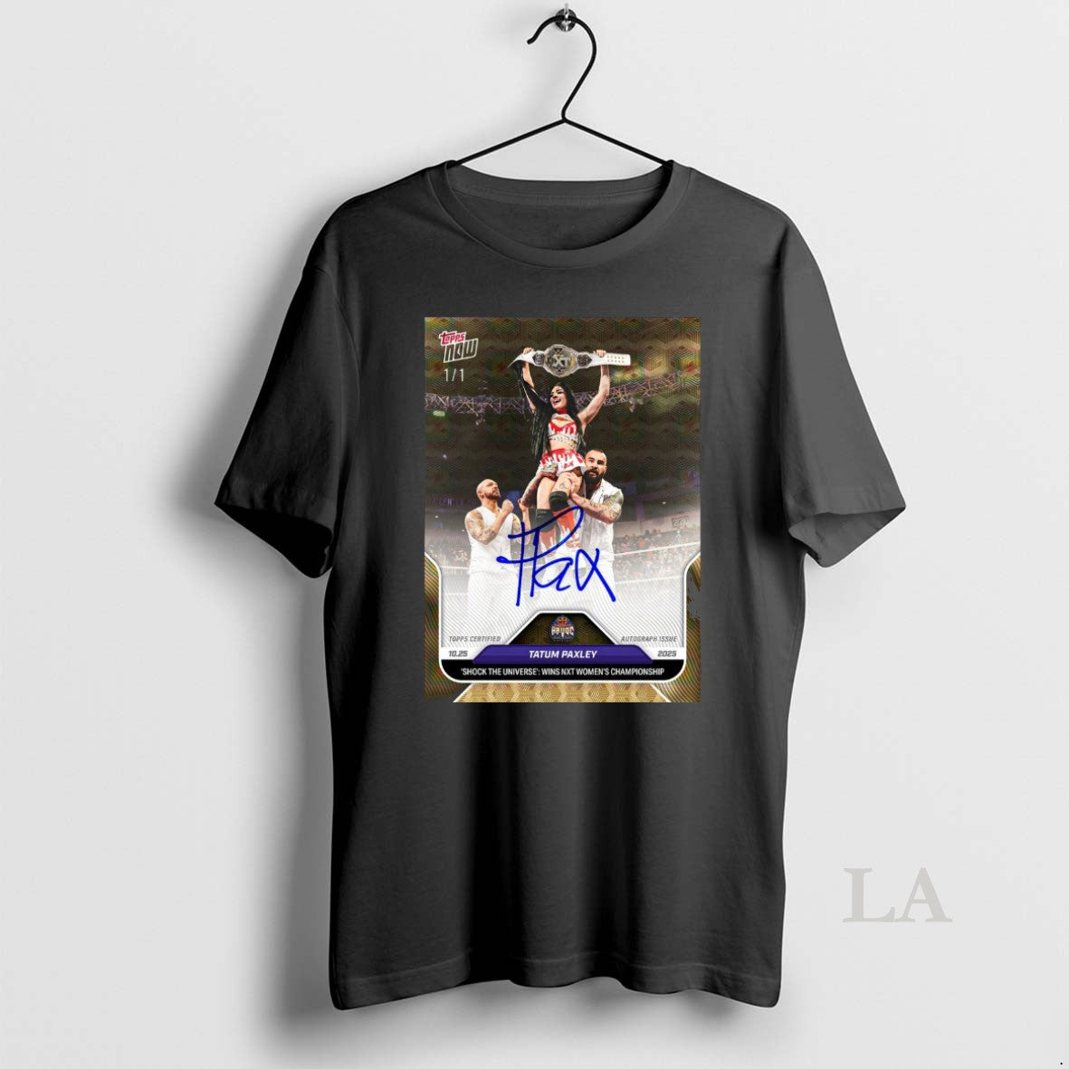 Original Tatum Paxley Topps Shock The Universe Wins Nxt Womens Championship 2025 Signature