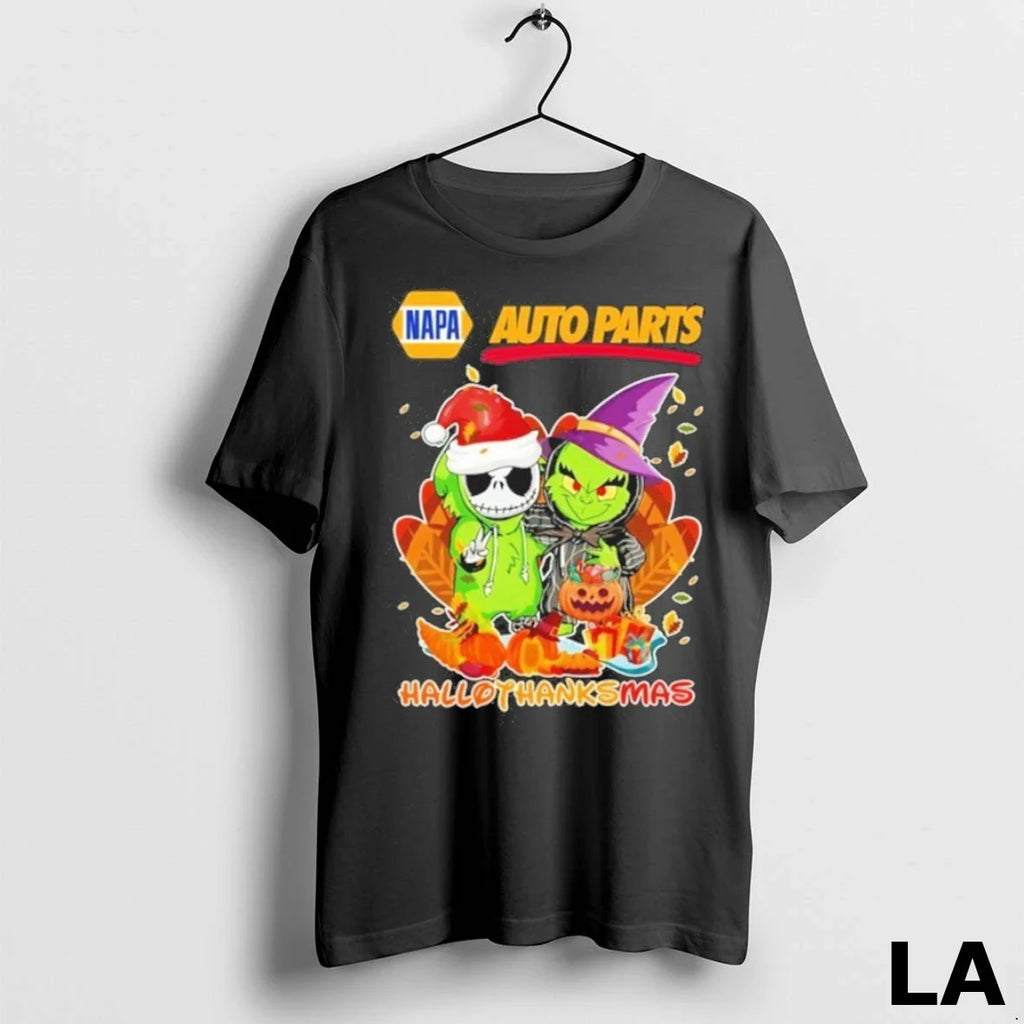 Original The Grinch And Santa Jack Napa Auto Parts Logo Hallothanksmas