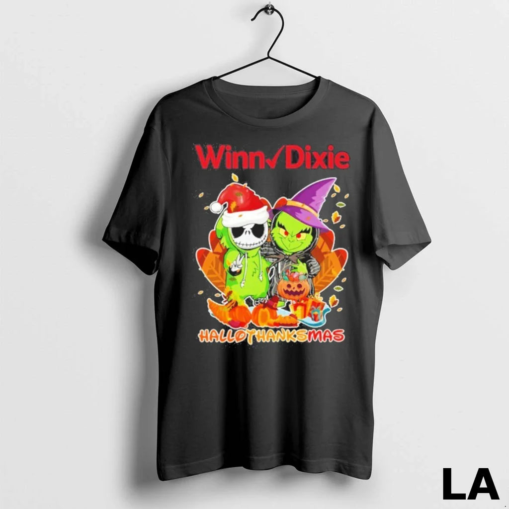 Original The Grinch And Santa Jack Winn Dixie Logo Hallothanksmas