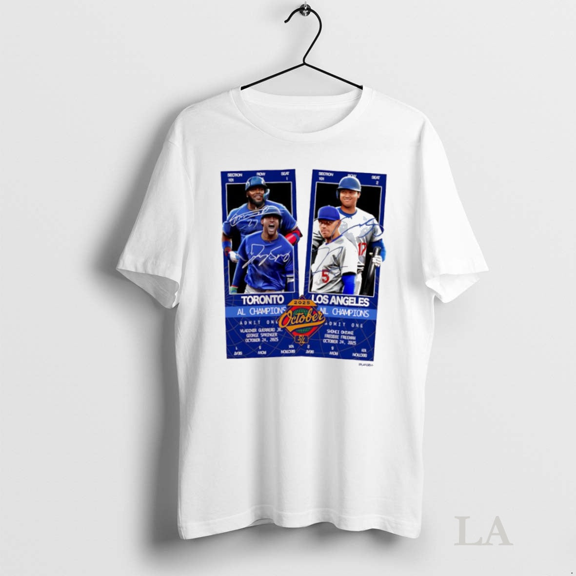 Original Toronto Bjs Vladimir And George Vs La Dodgers Shohei And Freeman Signatures