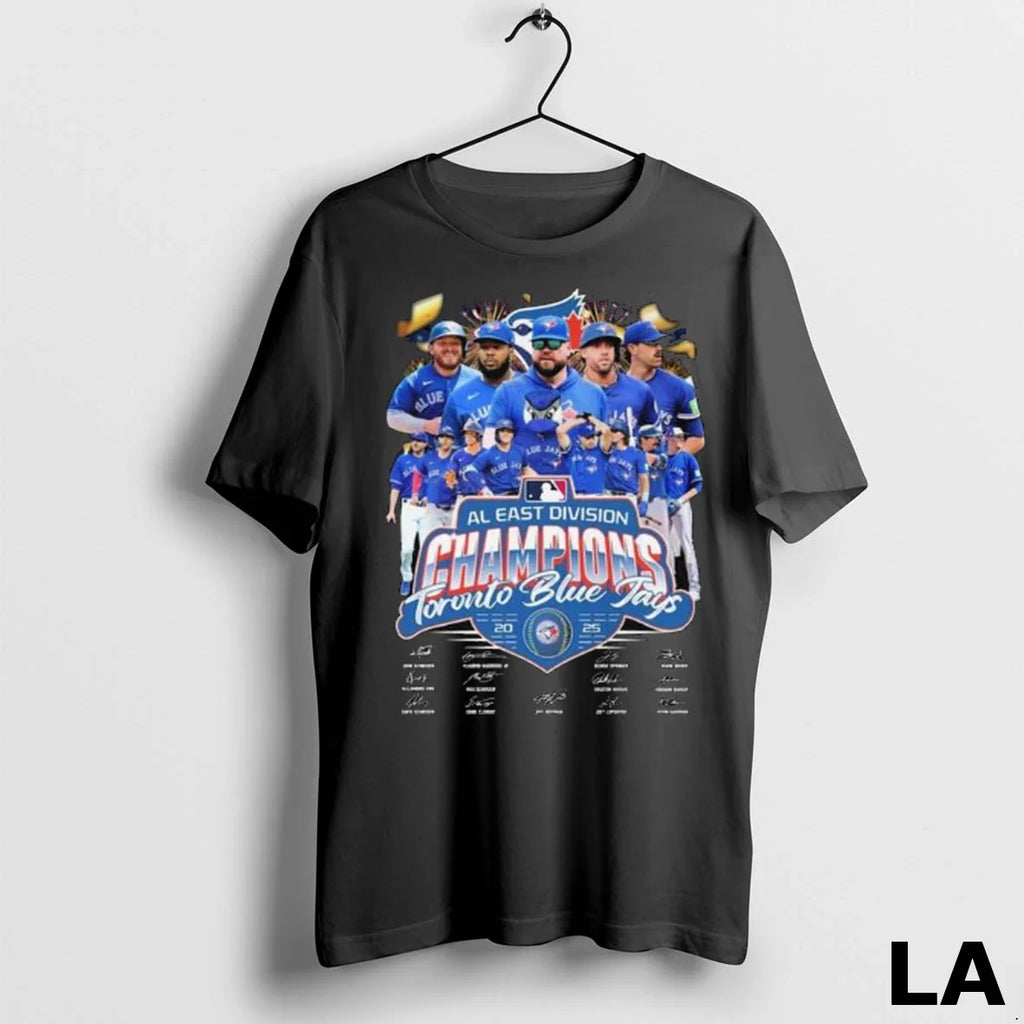 Original Toronto Blue Jays 2025 Al East Division Champion Team Graphic Signatures Long Sleve