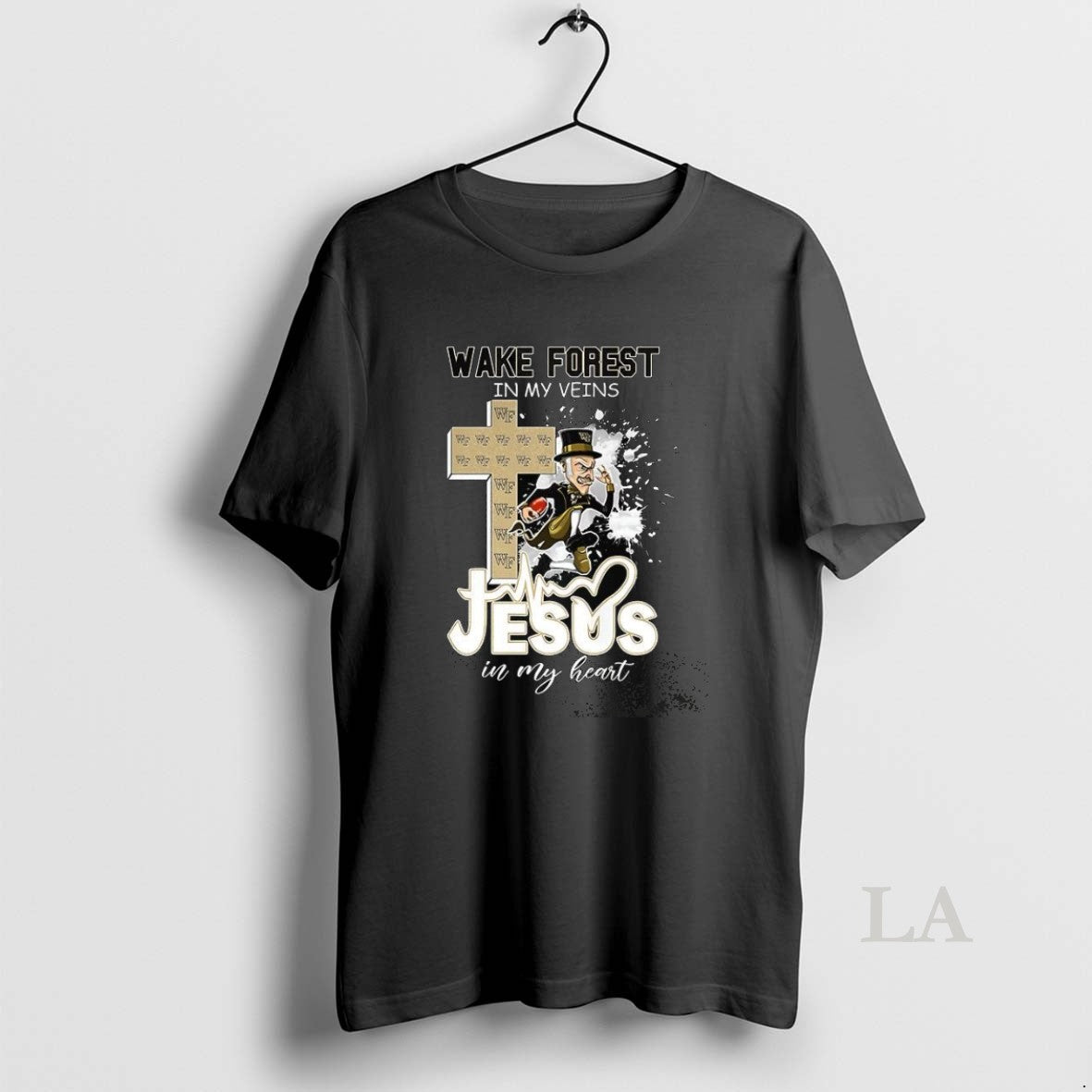 Original Wake Forest In My Veins And Jesus In My Heart Christian Mascot
