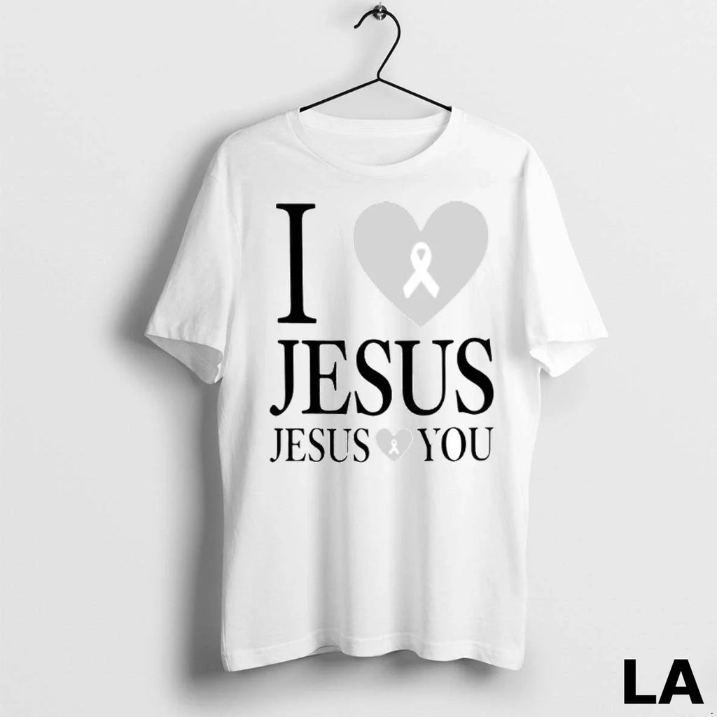 Original I Love Jesus Loves You Breast Cancer Awarness
