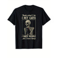 Outdoor High Quality Materials Skull Print Cotton Outdoor Halloween Costumes High Quality Made USA T-Shirts