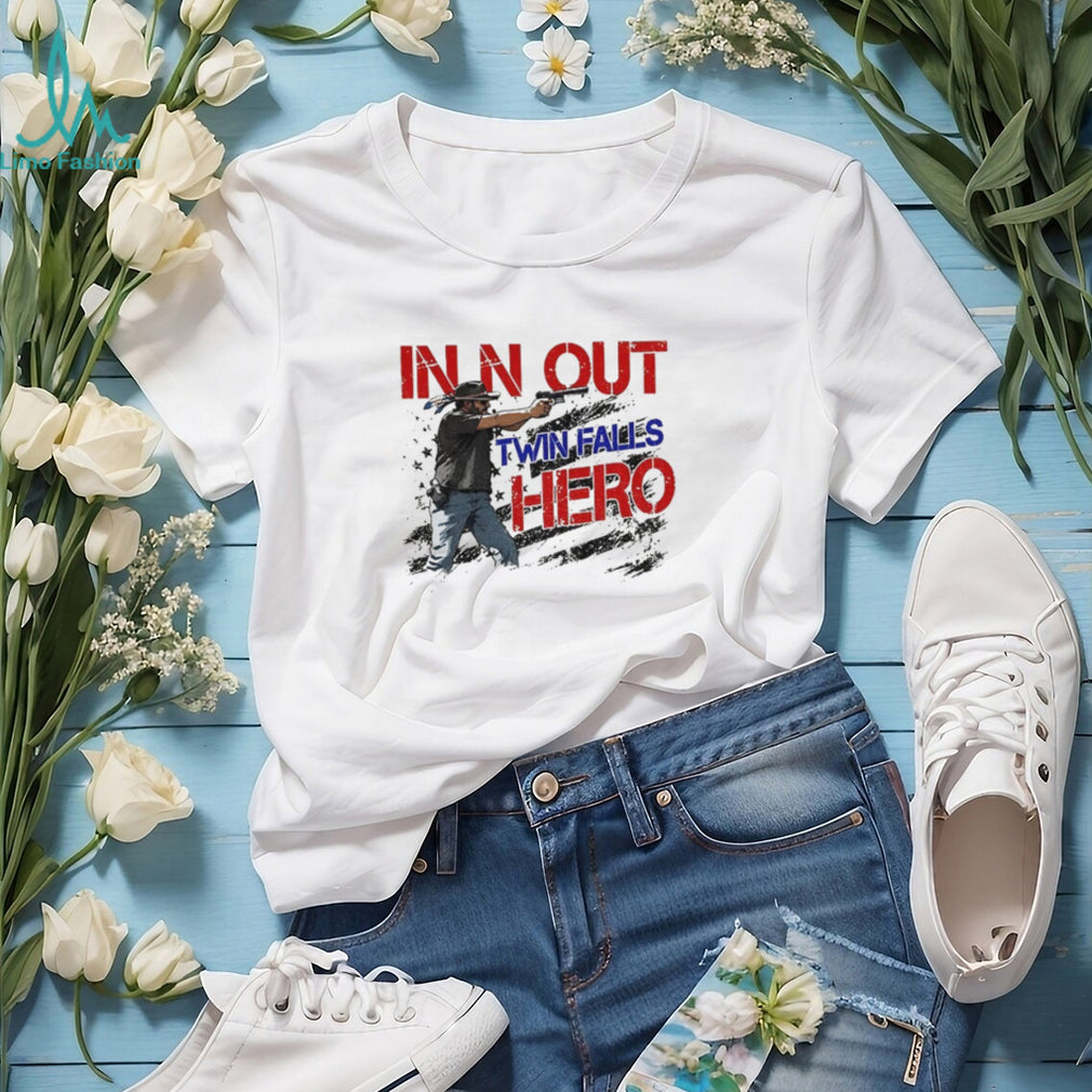 Patriotic USA Second Amendment In N Out Twin Falls Hero shirt