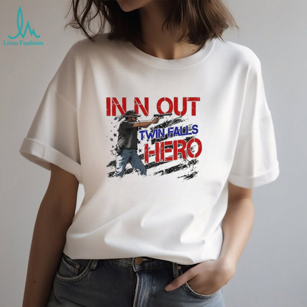 Patriotic USA Second Amendment In N Out Twin Falls Hero shirt