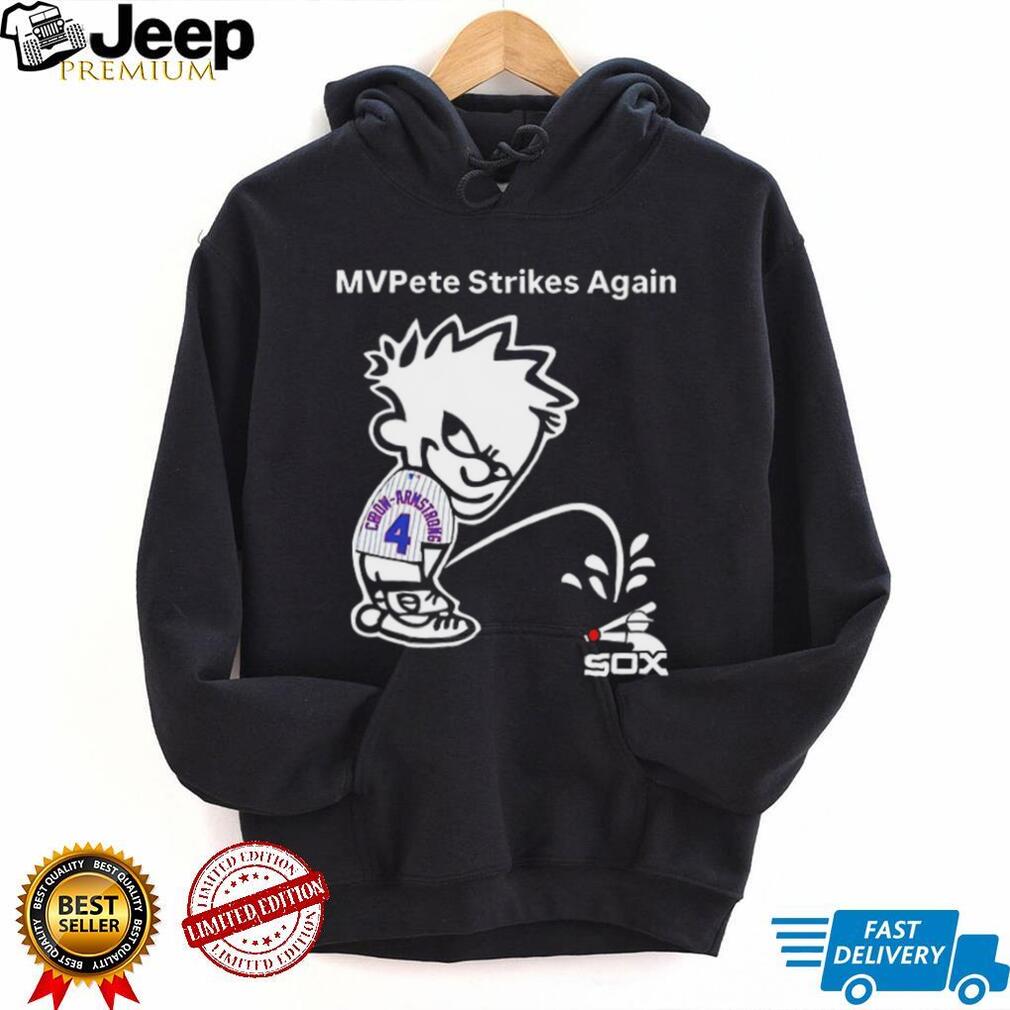 Pete Crow Armstrong MVPete Strikes Again Calvin Peeing On Chicago Cubs shirt