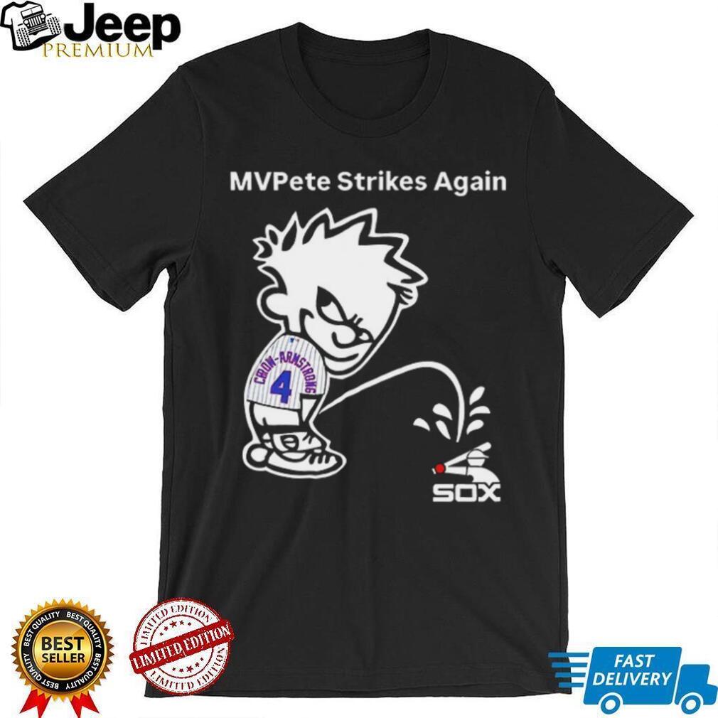 Pete Crow Armstrong MVPete Strikes Again Calvin Peeing On Chicago Cubs shirt