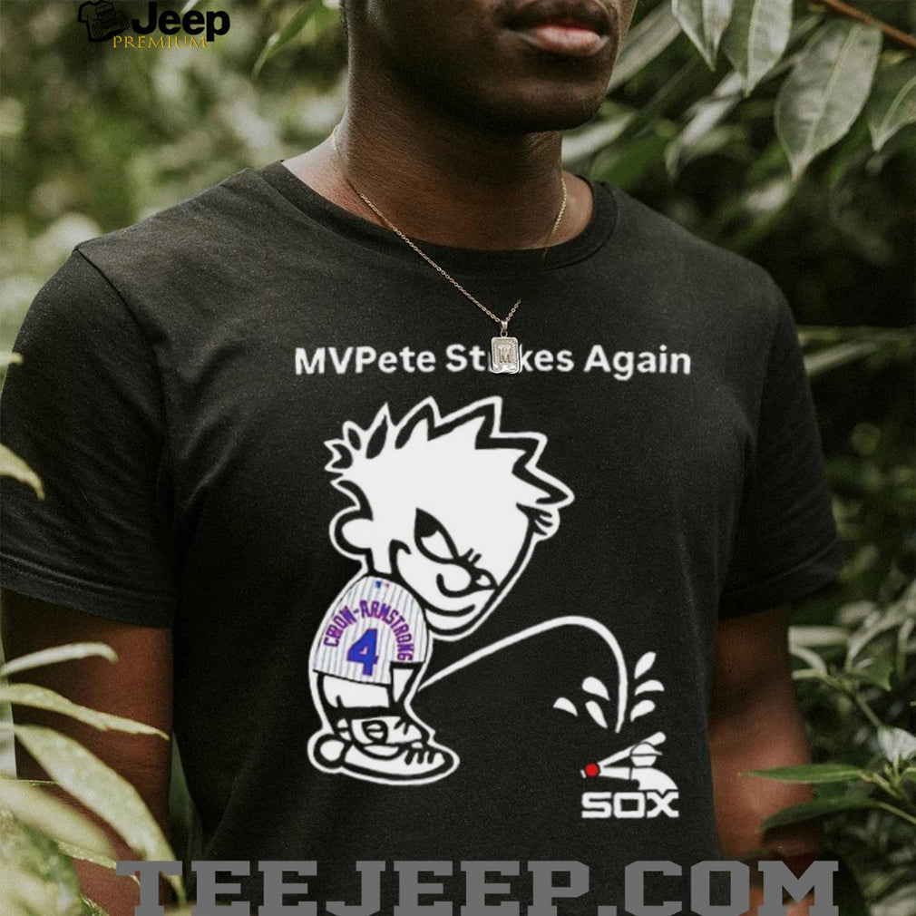 Pete Crow Armstrong MVPete Strikes Again Calvin Peeing On Chicago Cubs shirt