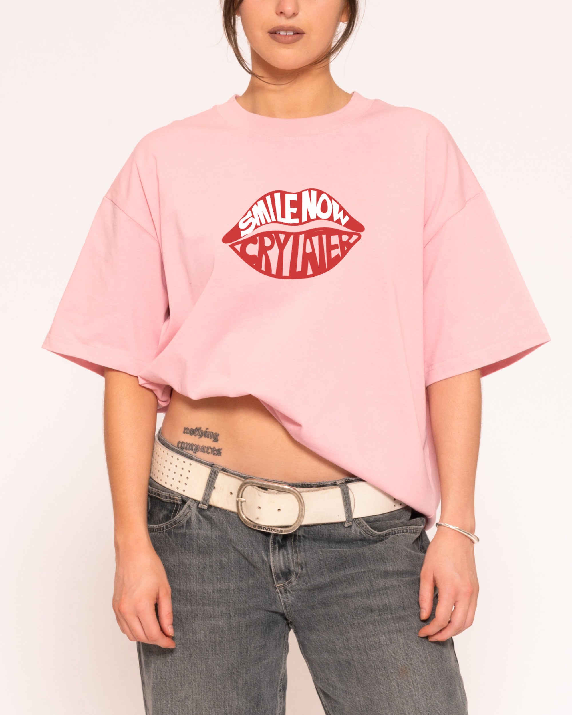 Smile Now, Cry Later Boxy Crop Tee