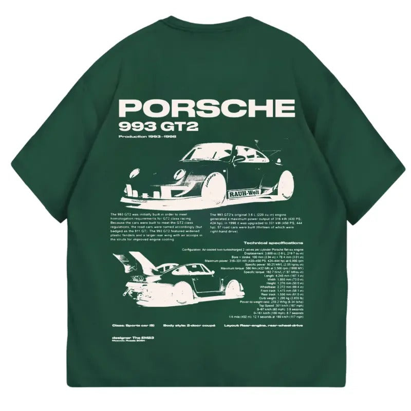 Porsche 993 GT2 Car Enthusiast Shirt Car T-Shirts
