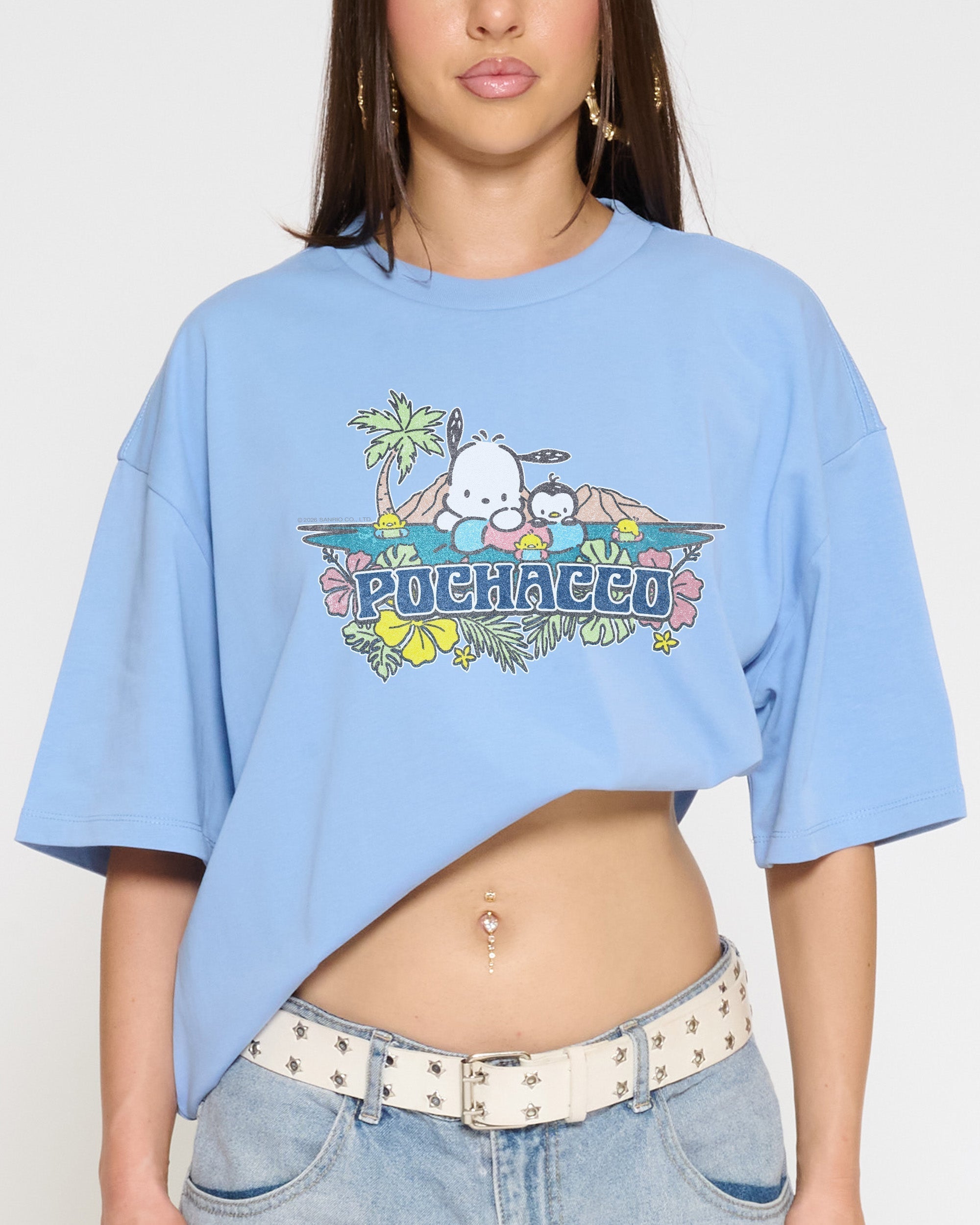 Pochacco Summer Friends Oversized Tee