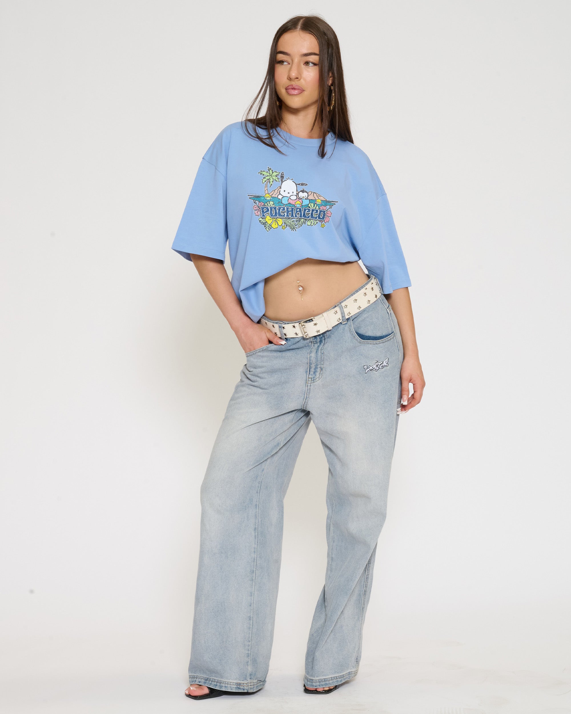 Pochacco Summer Friends Oversized Tee