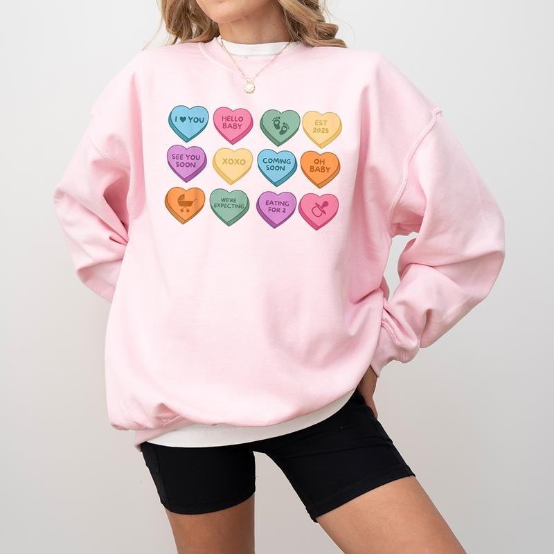 Pregnancy Announcement Valentine Baby Reveal Pregnancy Shirt T-Shirts