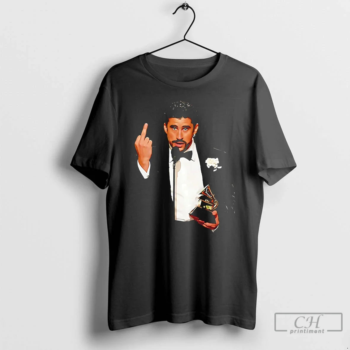 Bad Bunny Grammy 2026 Middle Finger T-Shirts