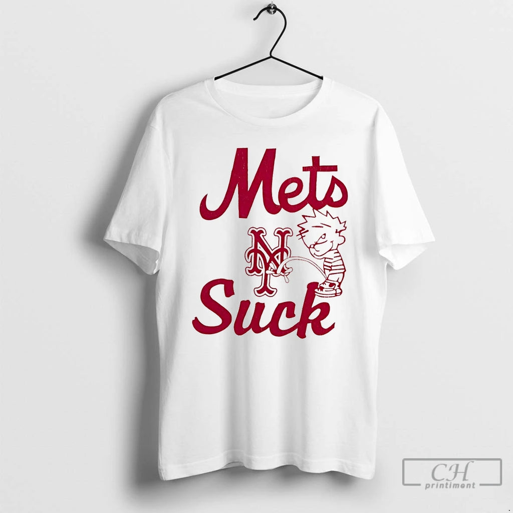 Premium Calvin Piss On New York Mets Baseball Mets Suck Funny Meme T Shirts Sweater