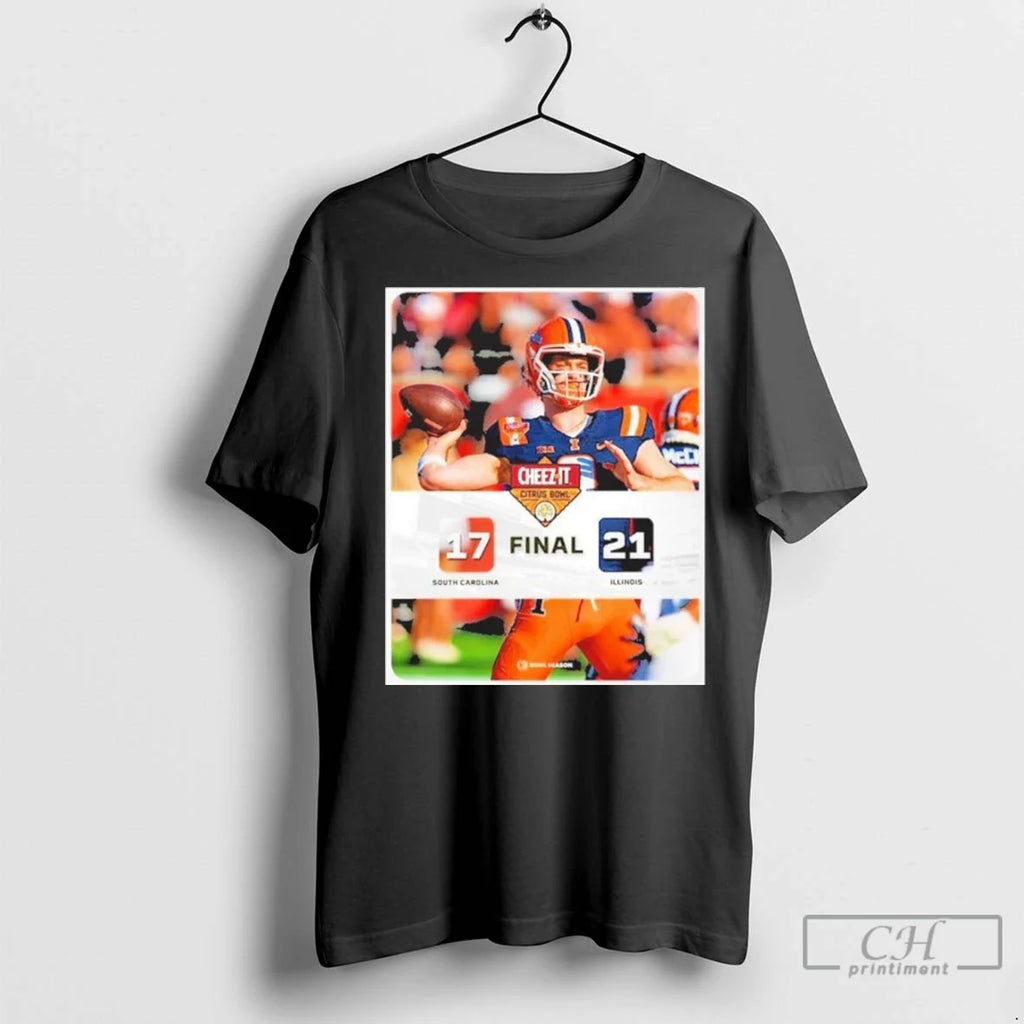 Premium Citrus Bowl Final Score 17 21 Illinois Fighting Illini Win South Carolina Gamecocks Bowl
