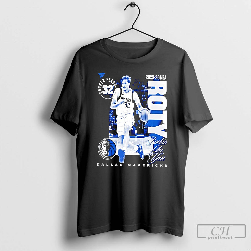 Premium Cooper Flagg Dallas Mavericks 2025 26 Nba Rookie Of The Year T Shirts Sweater