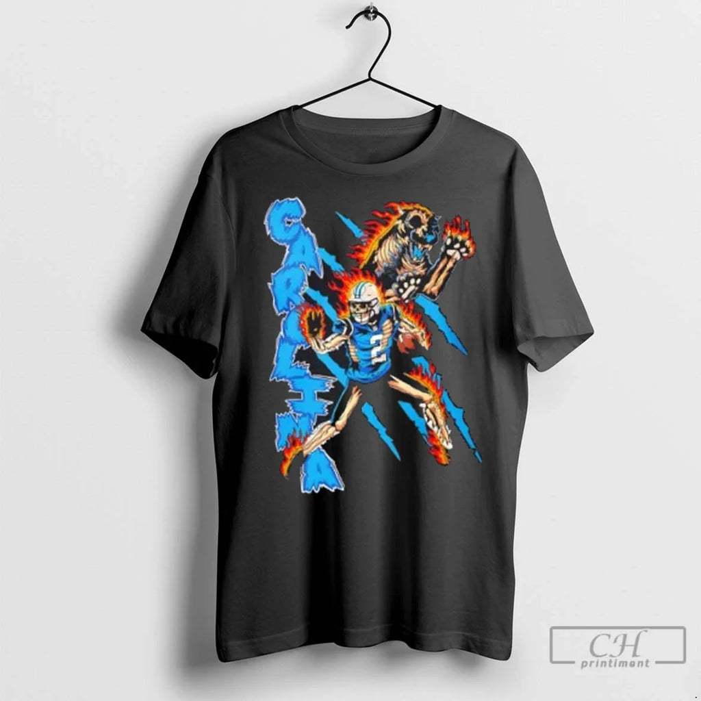 Premium Dj Moore Carolina Panthers Halloween Skeleton