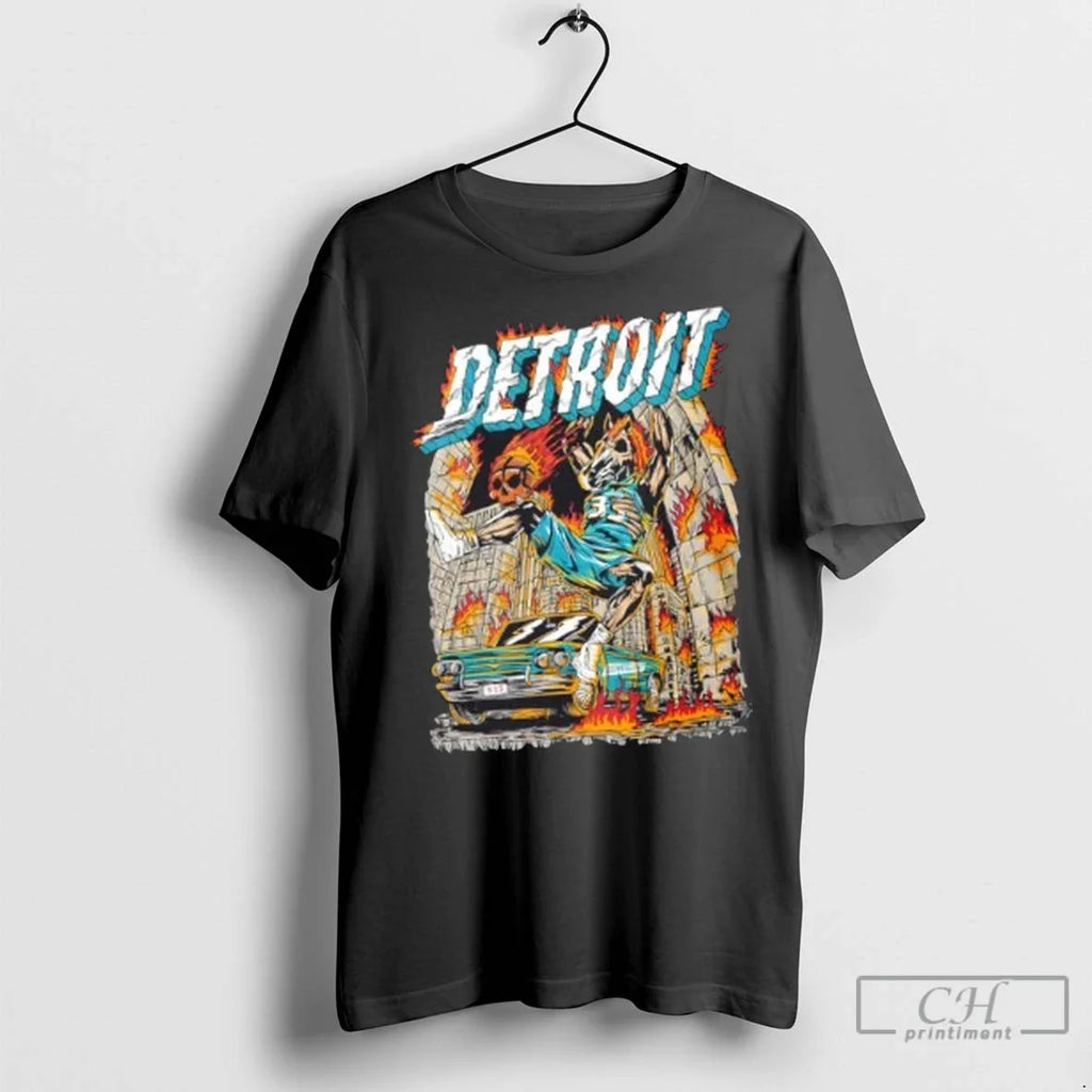 Premium Detroit Pistons Monster Dunk Halloween Skeleton