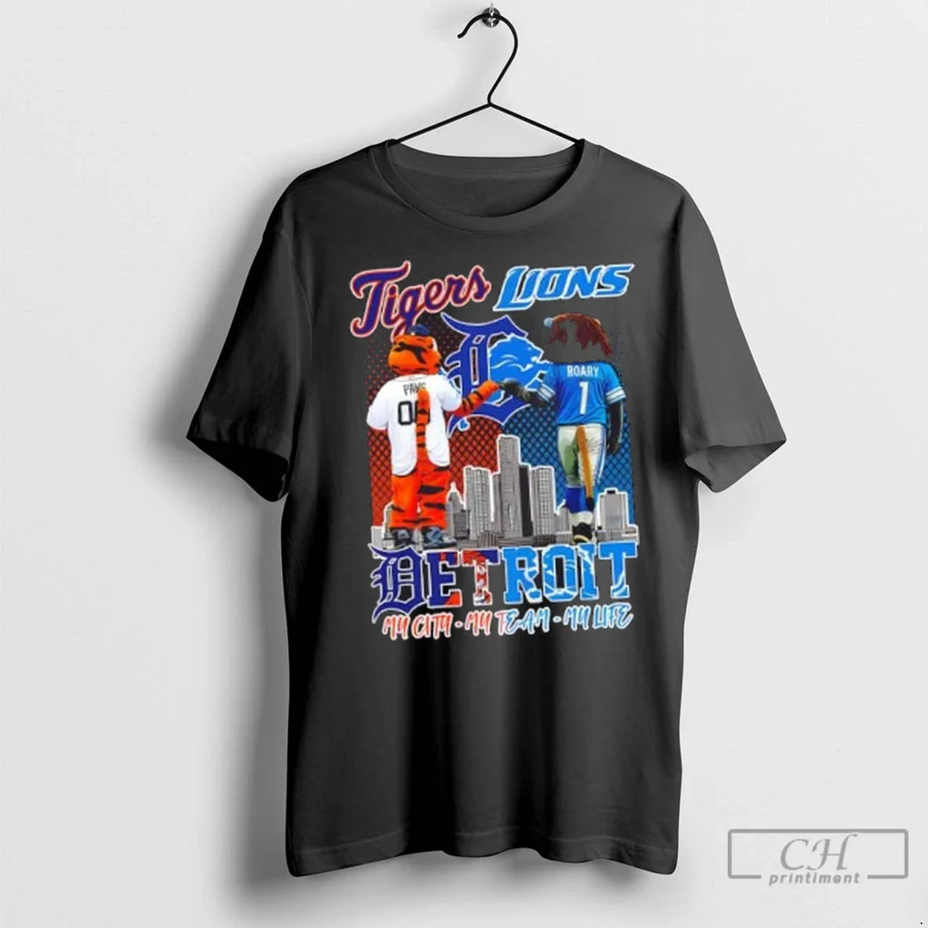 Premium Detroit Sports Tigers X Lions Mascots My City My Team My Life