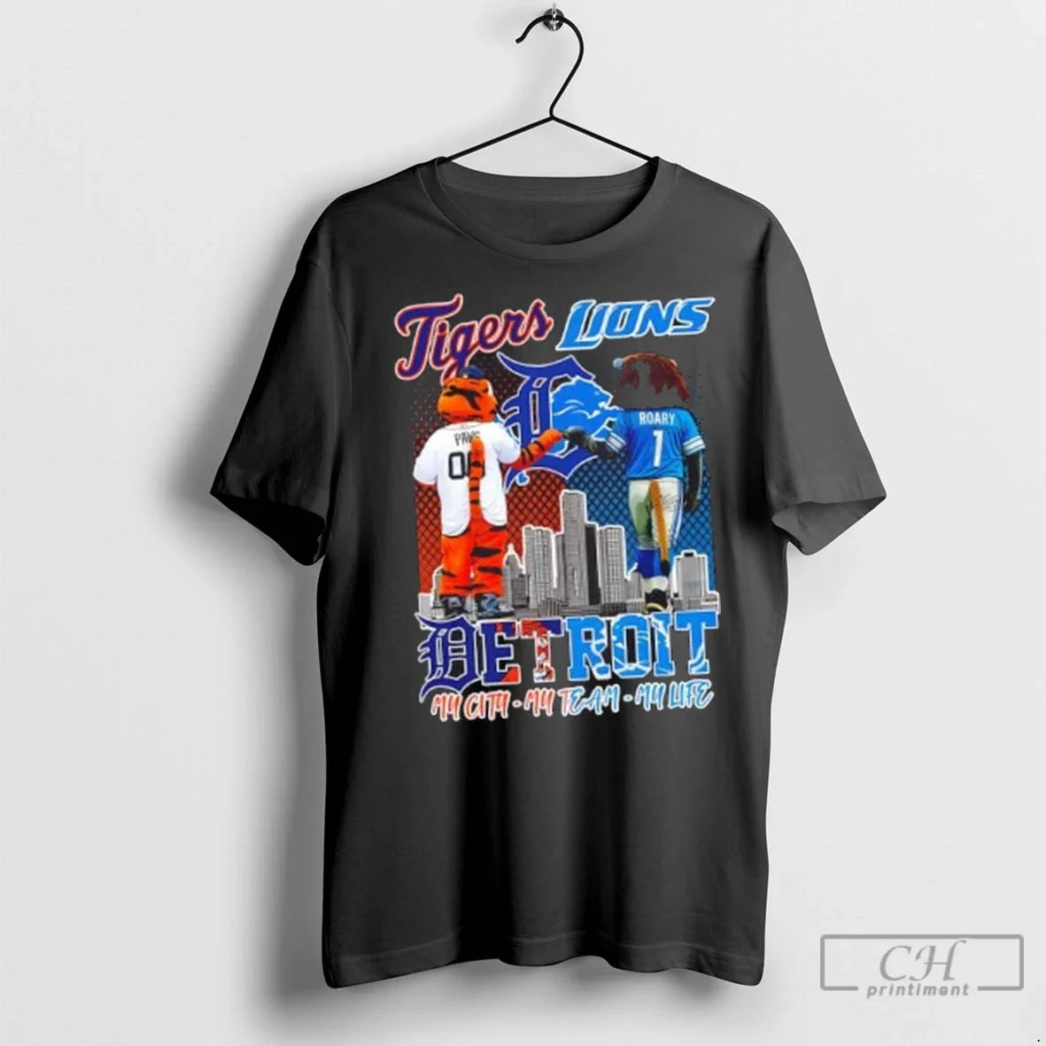 Premium Detroit Sports Tigers X Lions Mascots My City My Team My Life