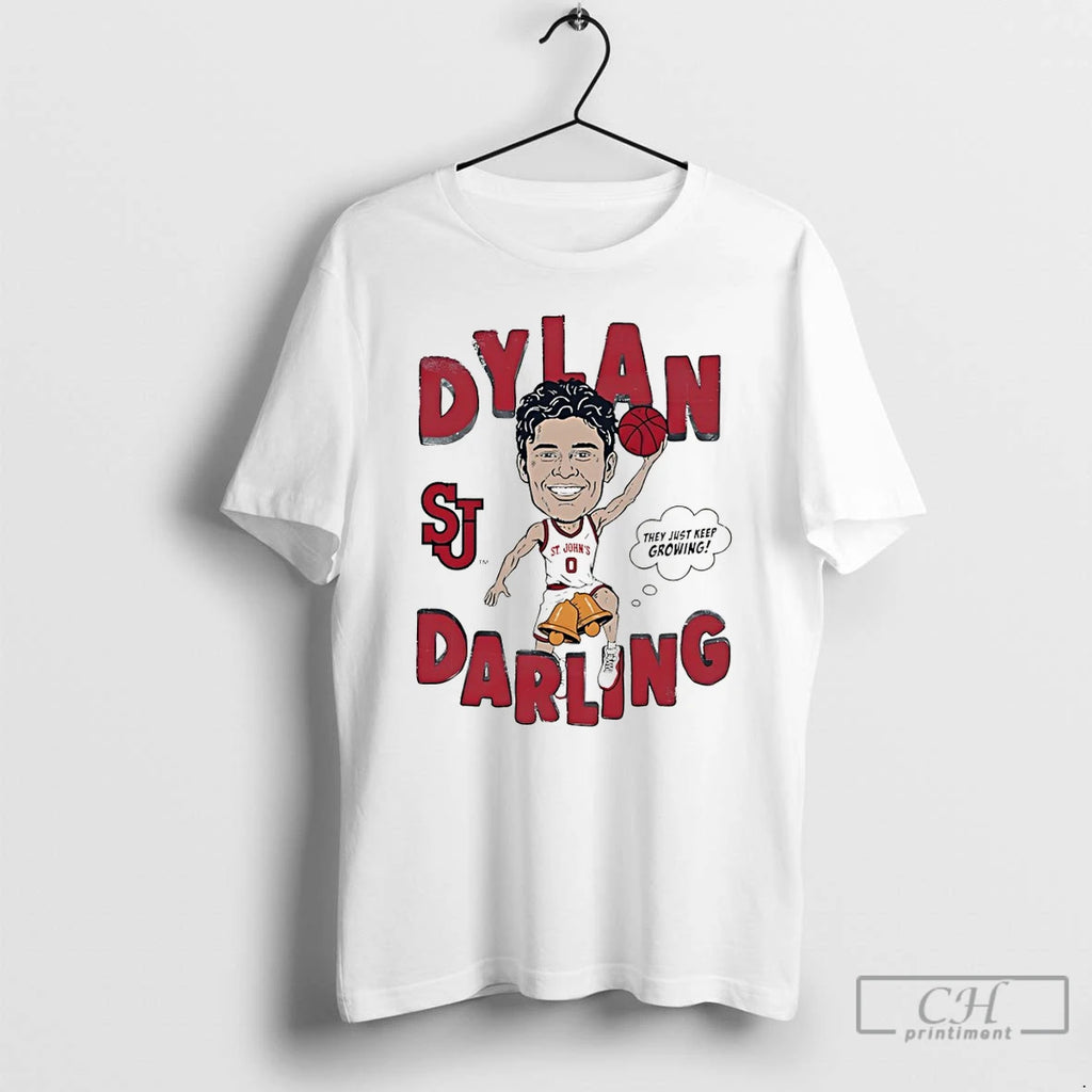 Premium Dylan Darling St Johns Red Storm Basketball They Just Keep Growing Signature T Shirts